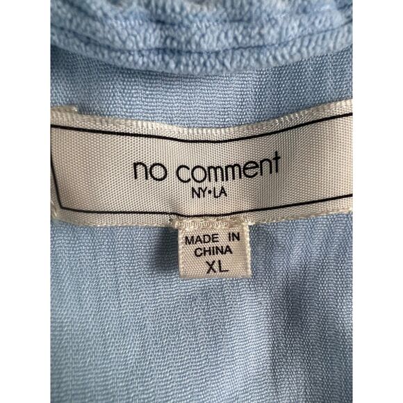 No Comment NY LA Women's Light Blue Corduroy Zip Up Jacket Size XL - Picture 4 of 10